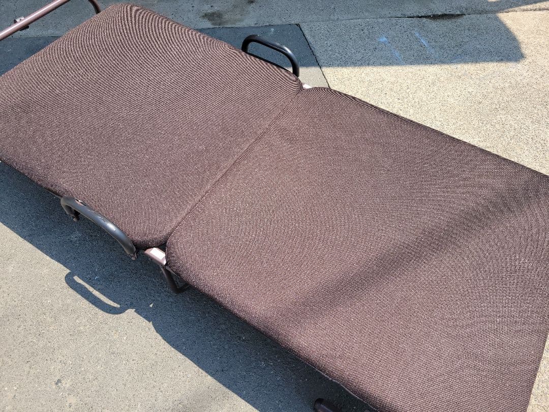 3台まとめて！折りたたみ式 リクライニングベッド ブラウン キャスター付き（③）