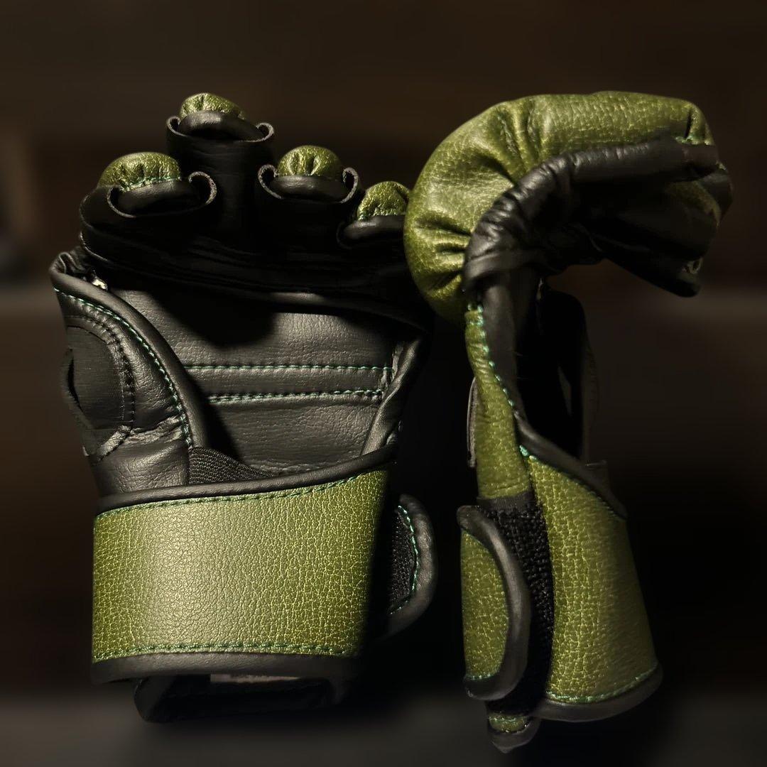 RIZIN ISAMI オープンフィンガーグローブ オリーブグリーン