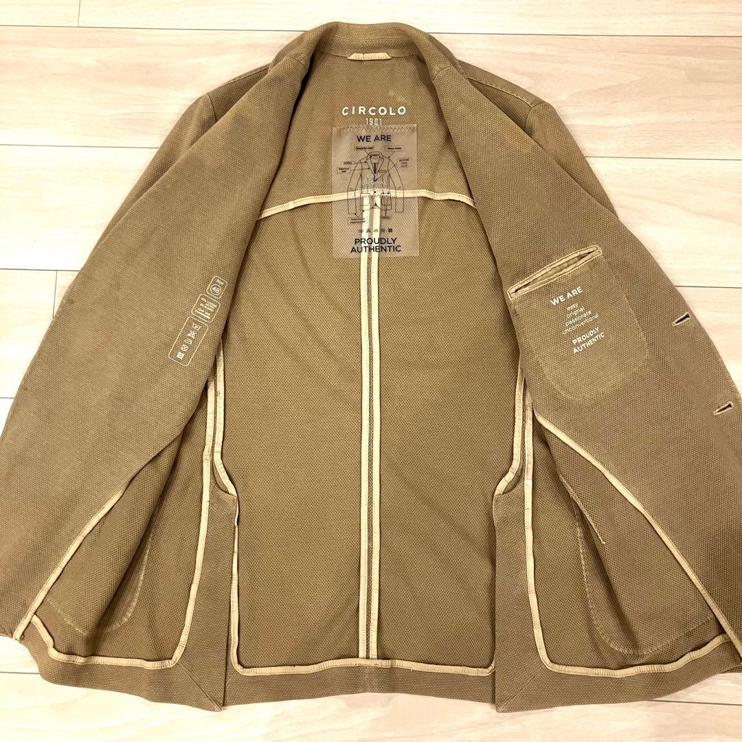 CIRCOLO 1901 テーラードジャケット アンコン仕立て 洗える 伸縮 L
