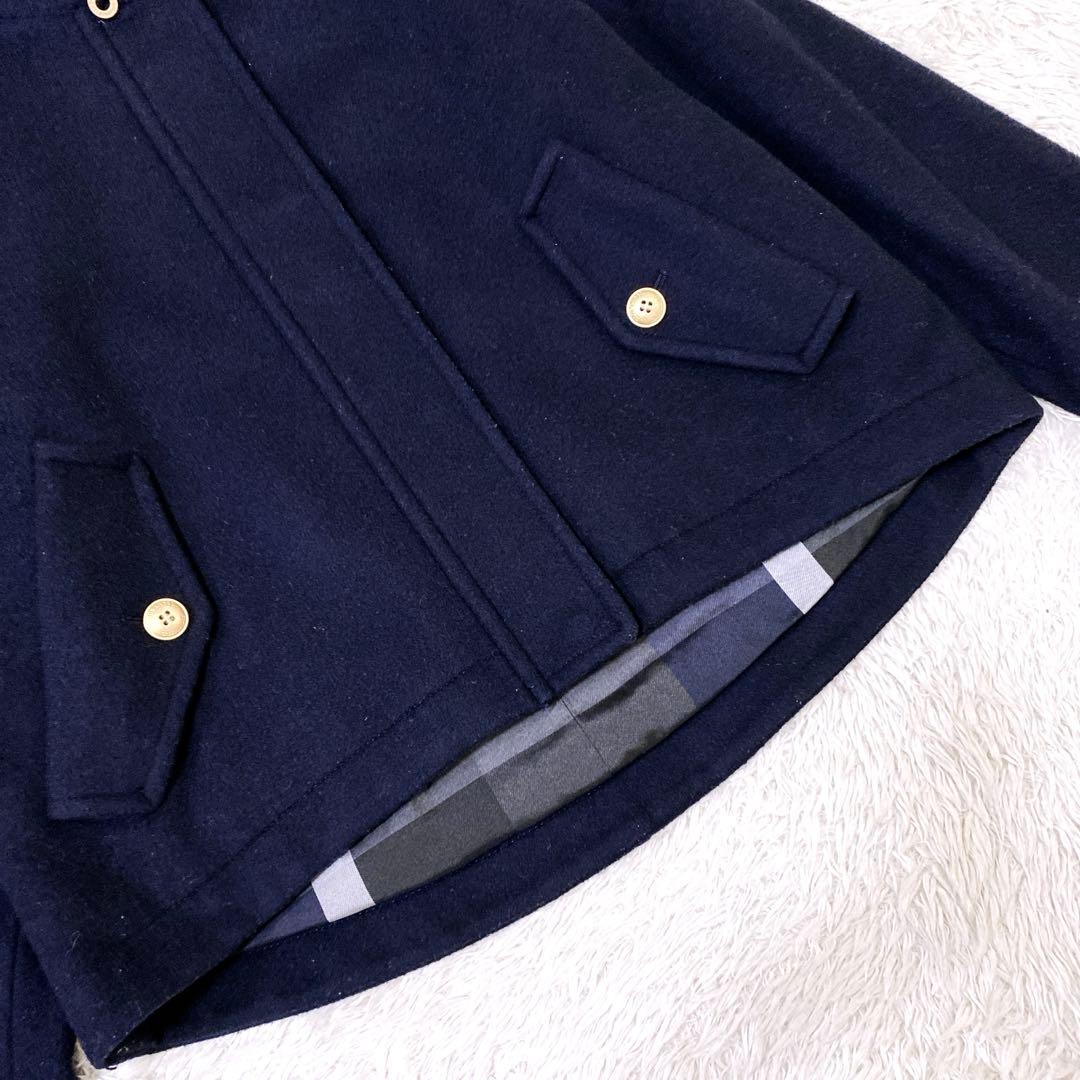 ブルーレーベルクレストブリッジ ウールフーデットショートコート 36 S相当