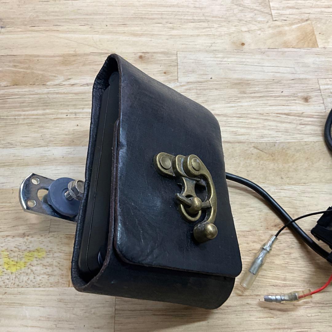 バイク用ETC JRM-12 二輪用ETC車載器　JRC 本革マウント付き