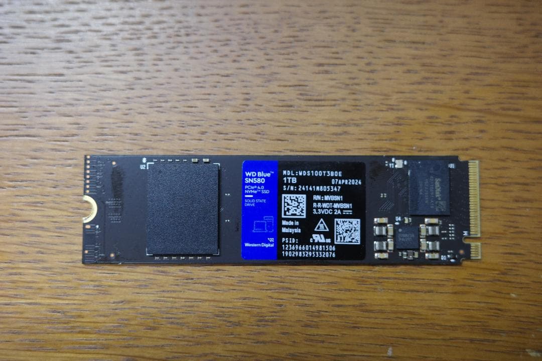 内蔵型SSD WD Blue SN580 1TB NVMe SSD
