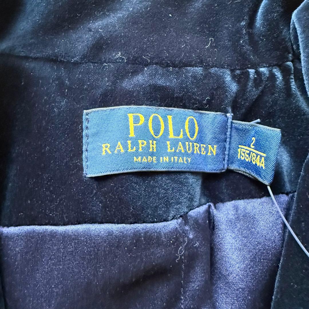 新品未使用タグ付き⭐︎ポロラルフローレン テーラードジャケット ベロア ネイビーS