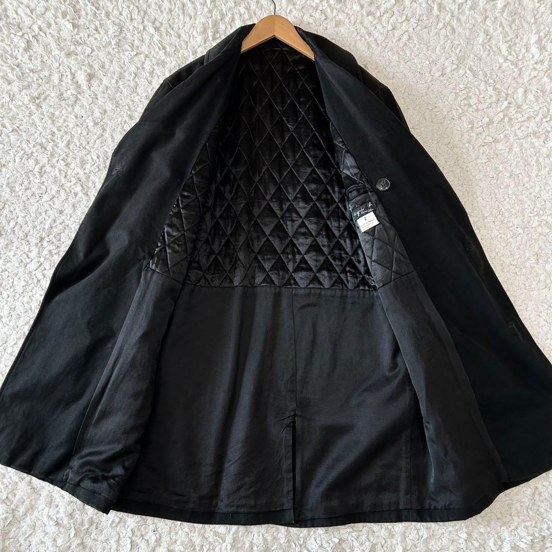 【agnes b. homme】 キルティング ピーコート フランス製