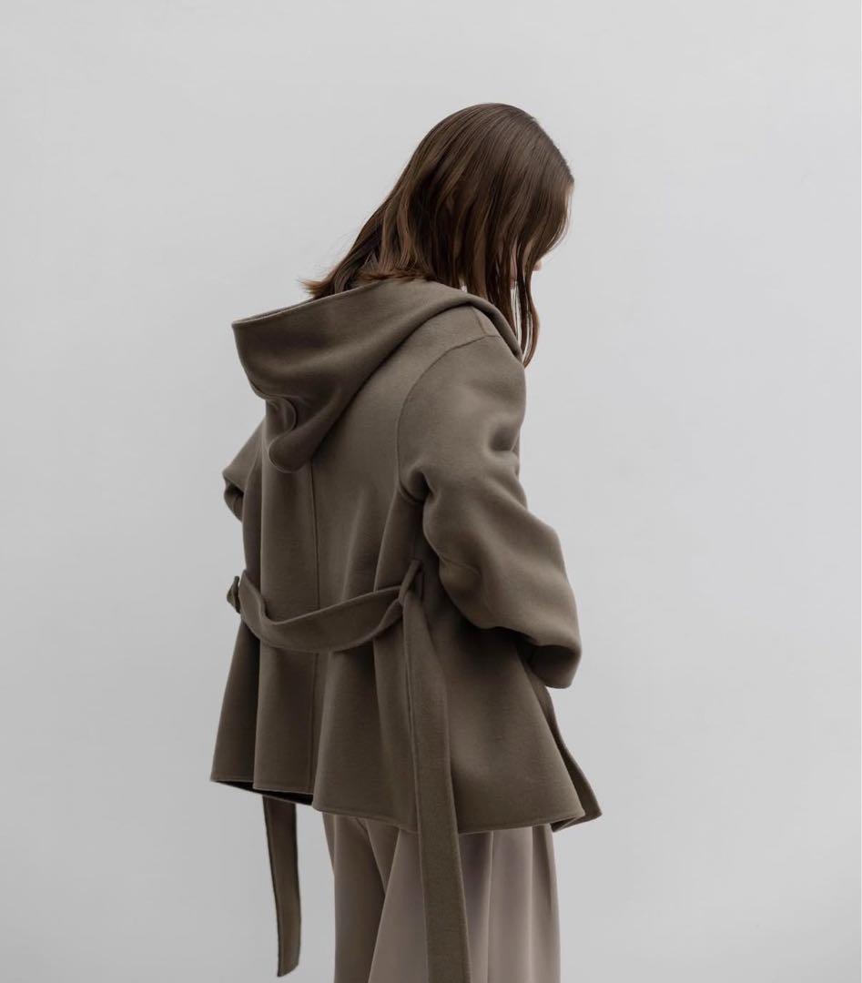 nae ウールコート フーディー フード付きコート