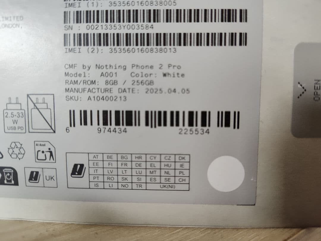 cmf Nothing Phone 2 Pro ホワイト 8GB/256GB