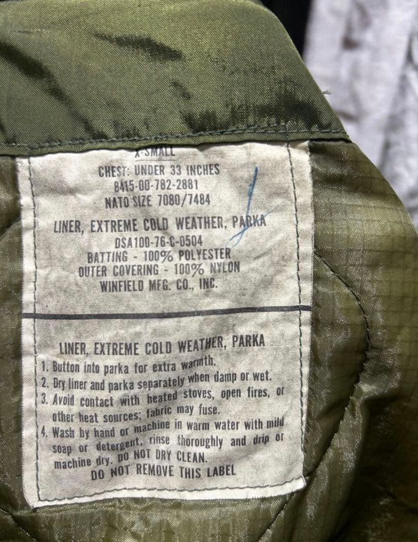 70's M-65フィッシュテールパーカー フルセット