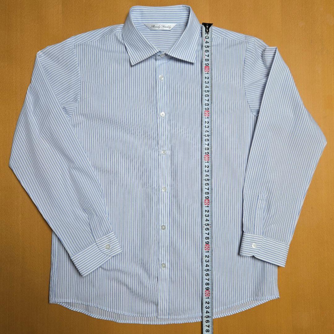 美品　レディフレディ　160B　スーツ5点セット　紺　卒服　ストライプ　キャット