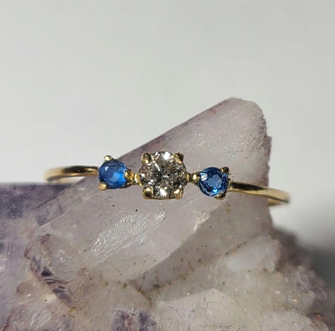 ¨̮こはる★ダイヤ&アウイナイト18金リング★