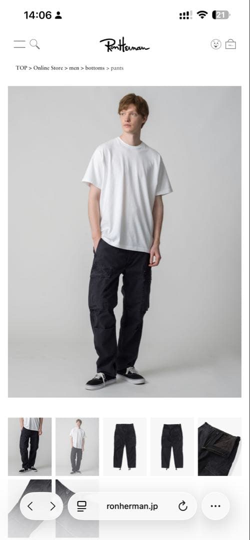 RRL サープラスカーゴパンツ W33 Ron Hermanにて購入