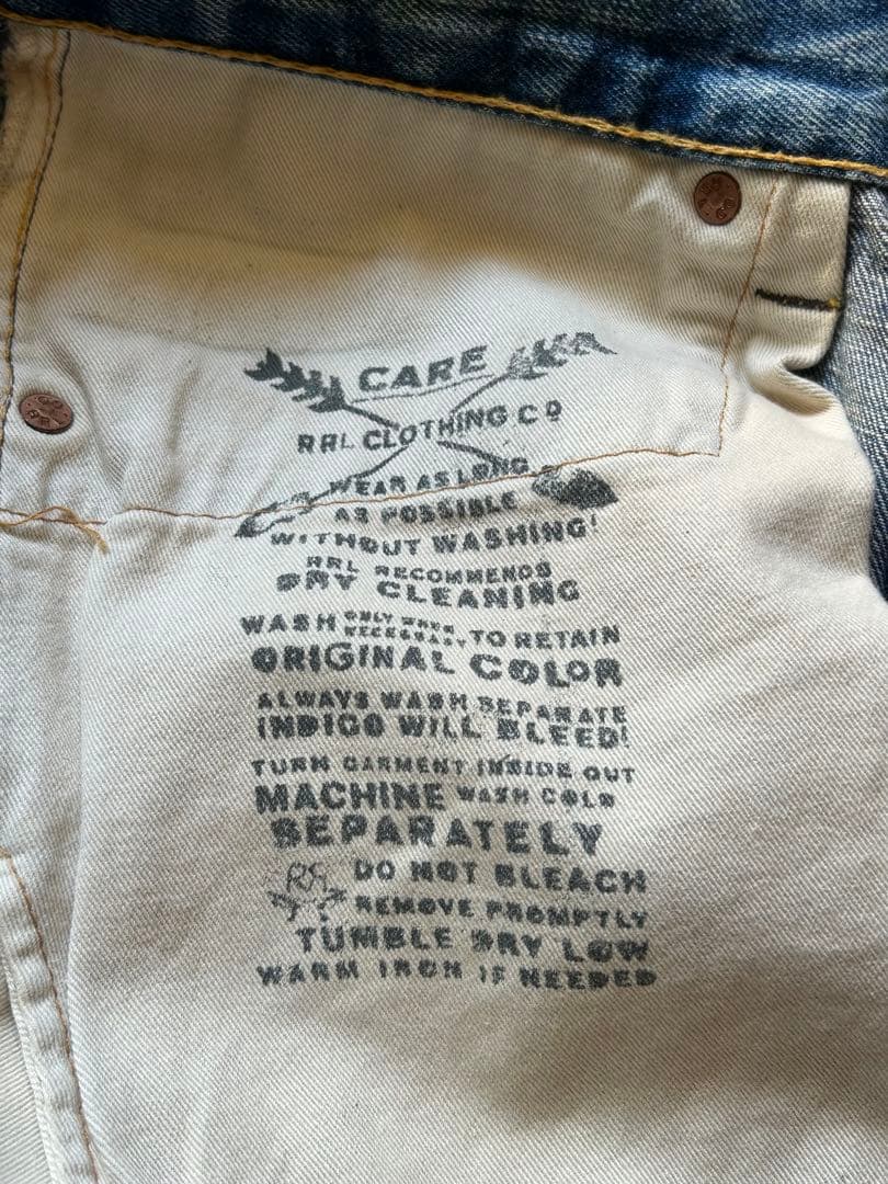 アメリカ製 RRL ダメージ加工デニム W31ダブルアールエル