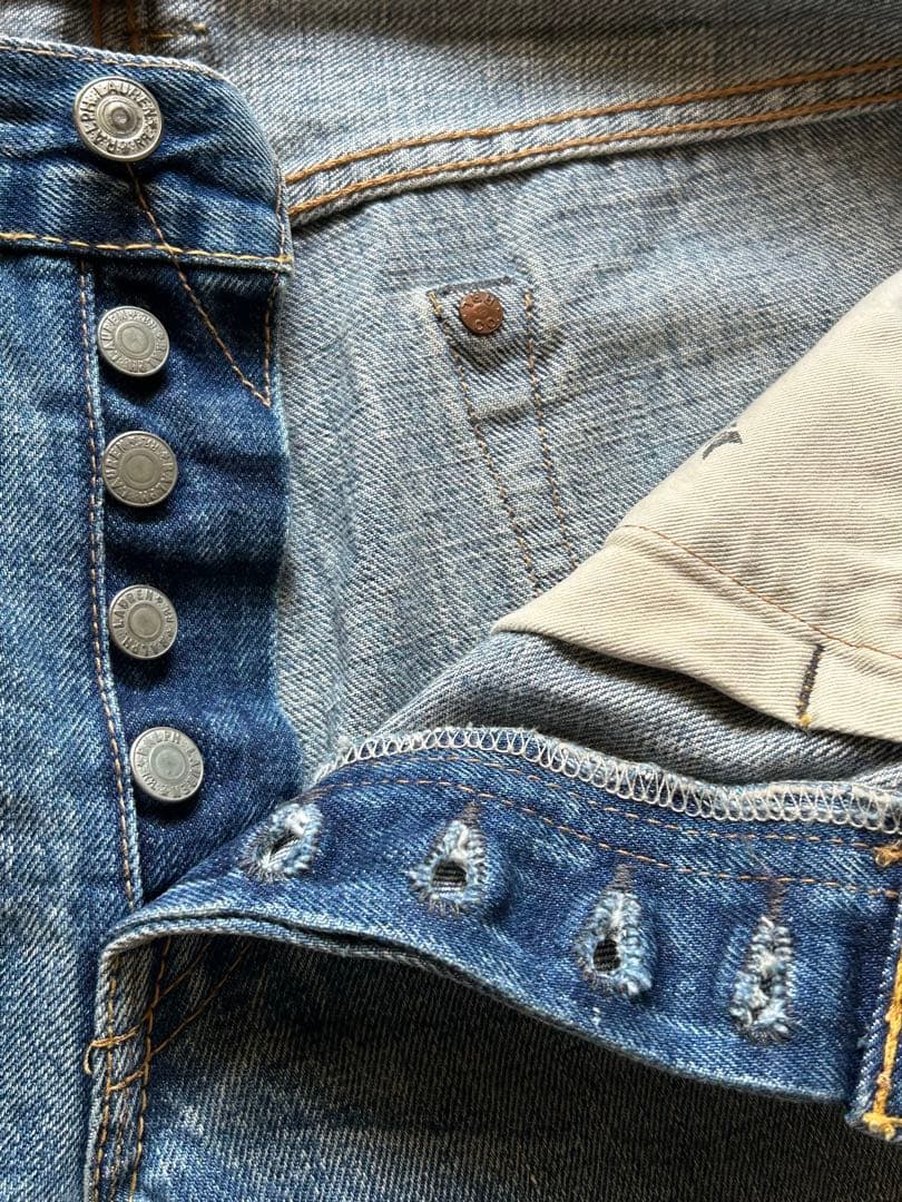 アメリカ製 RRL ダメージ加工デニム W31ダブルアールエル