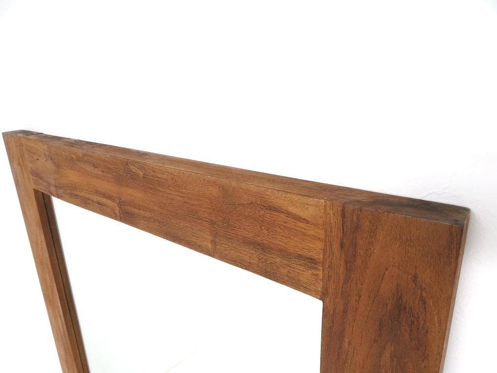 展示品　アデペシュ　チーク材　大型　壁付け鏡　姿見　ミラー　アパレル　店舗什器