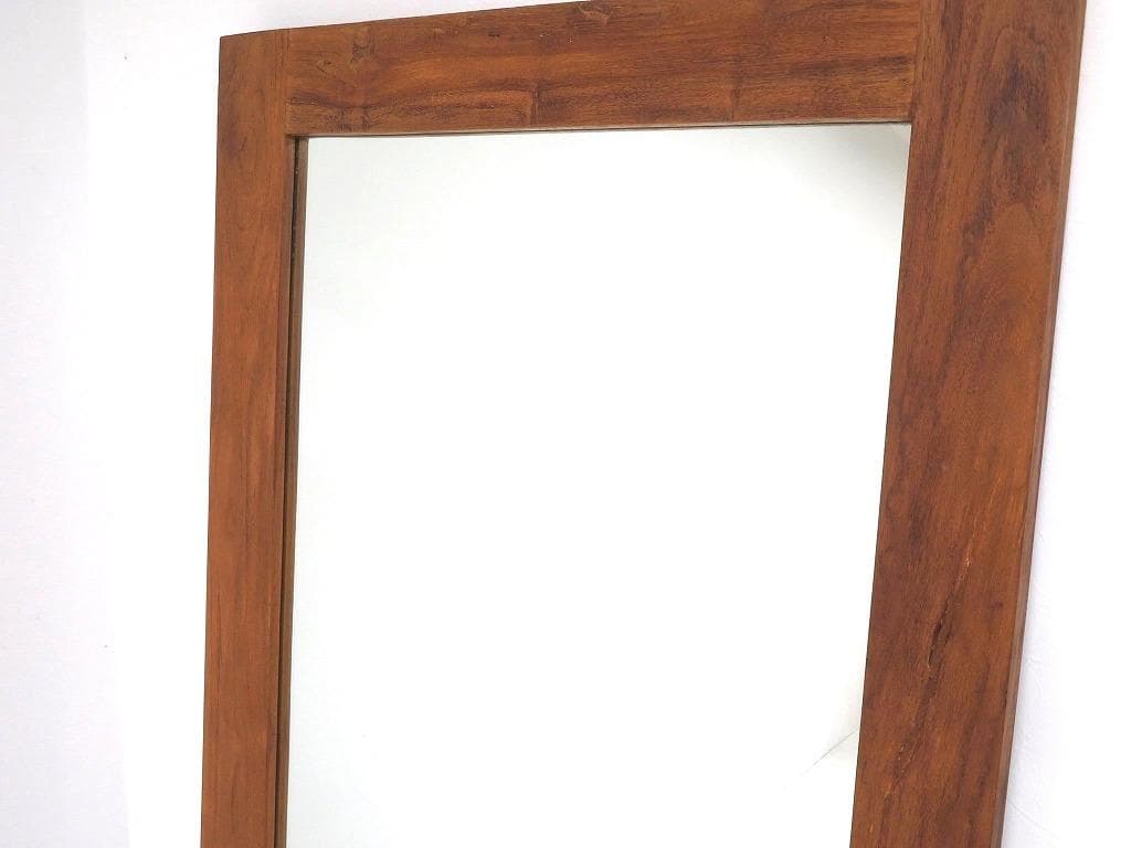 展示品　アデペシュ　チーク材　大型　壁付け鏡　姿見　ミラー　アパレル　店舗什器