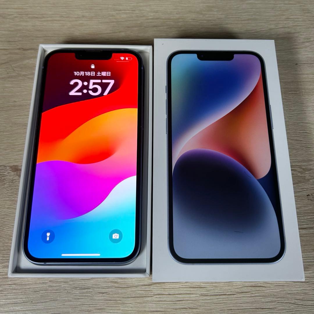iPhone14 ブルー SIMフリー バッテリー87%