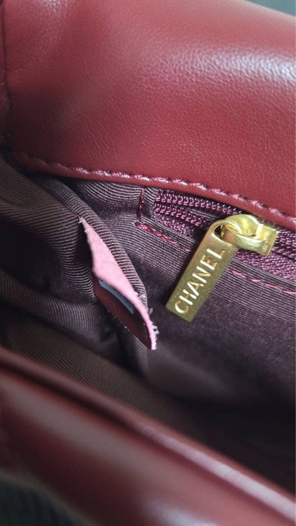 CHANEL バーガンディ ショルダーバッグ