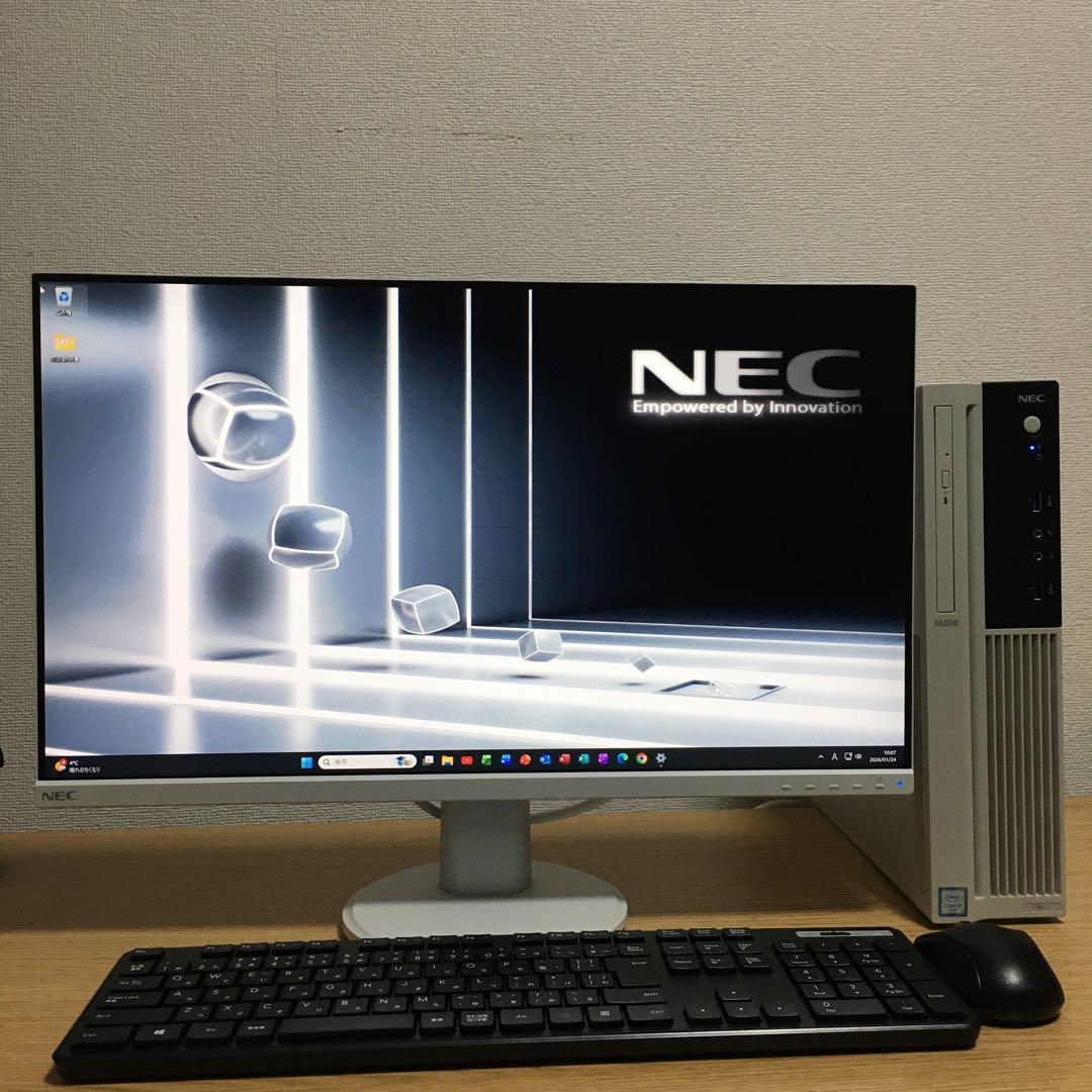 フルセット NEC Win11 強力i5 8Gメモリ SSD&HDD 23.8'