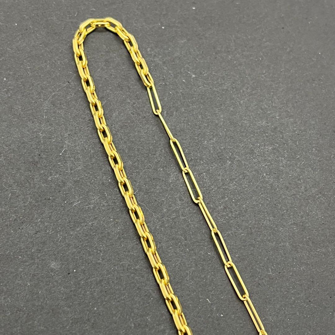 [鑑定済] MILAMORE クラシックデュオチェーンK18 ネックレス ダイヤ