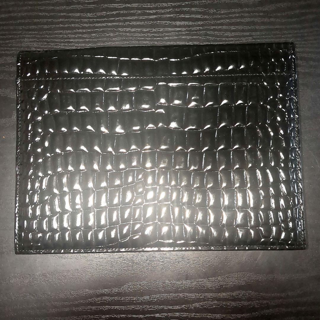 イブ・サンローラン　クロコ型押し クラッチバッグ