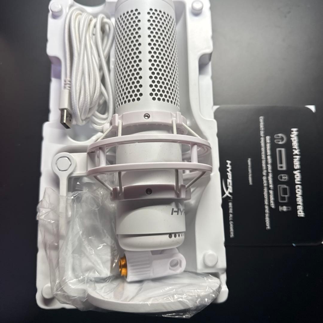 HYPERX QUADCAST S ホワイト コンデンサーマイク ゲーミング