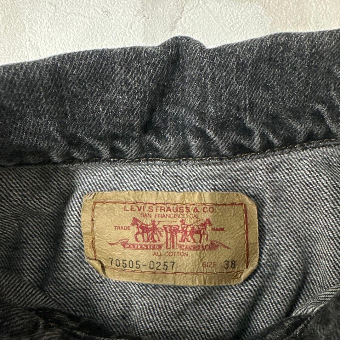値下げ リーバイス Levi’s 70505 3rd 先染め ブラック Gジャン