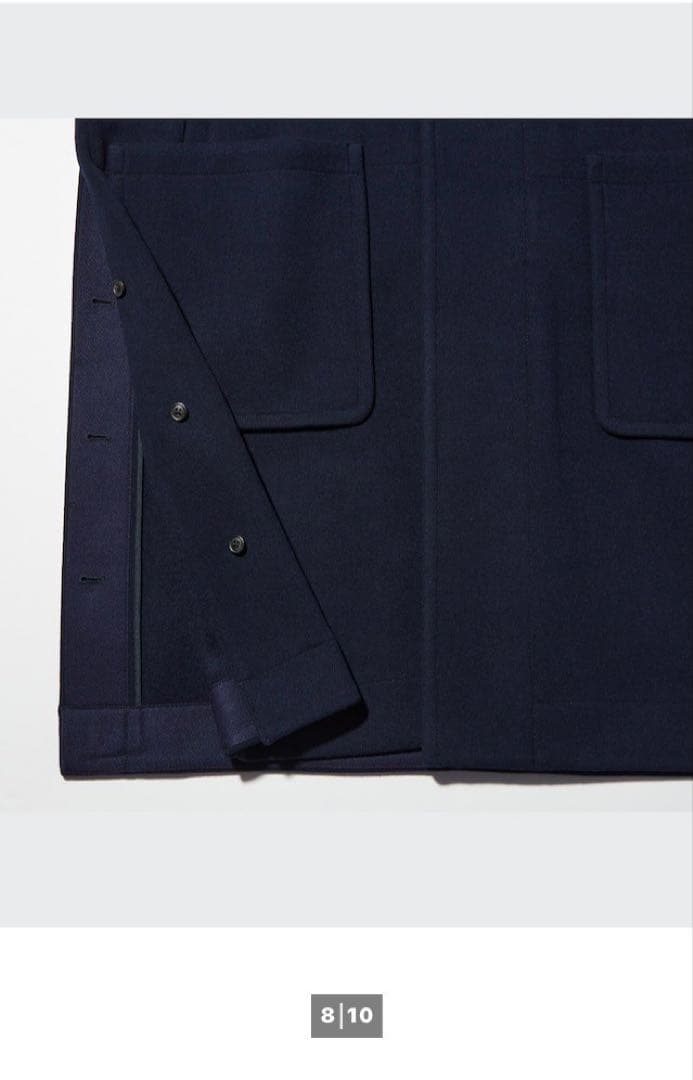 新品未使用 uniqlo プラスJ ネイビー ダッフルコート L