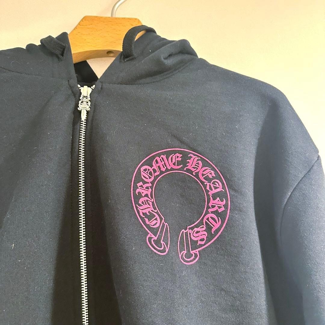 【新品正規品】CHROME HEARTS パーカー　M ピンク　ブラック