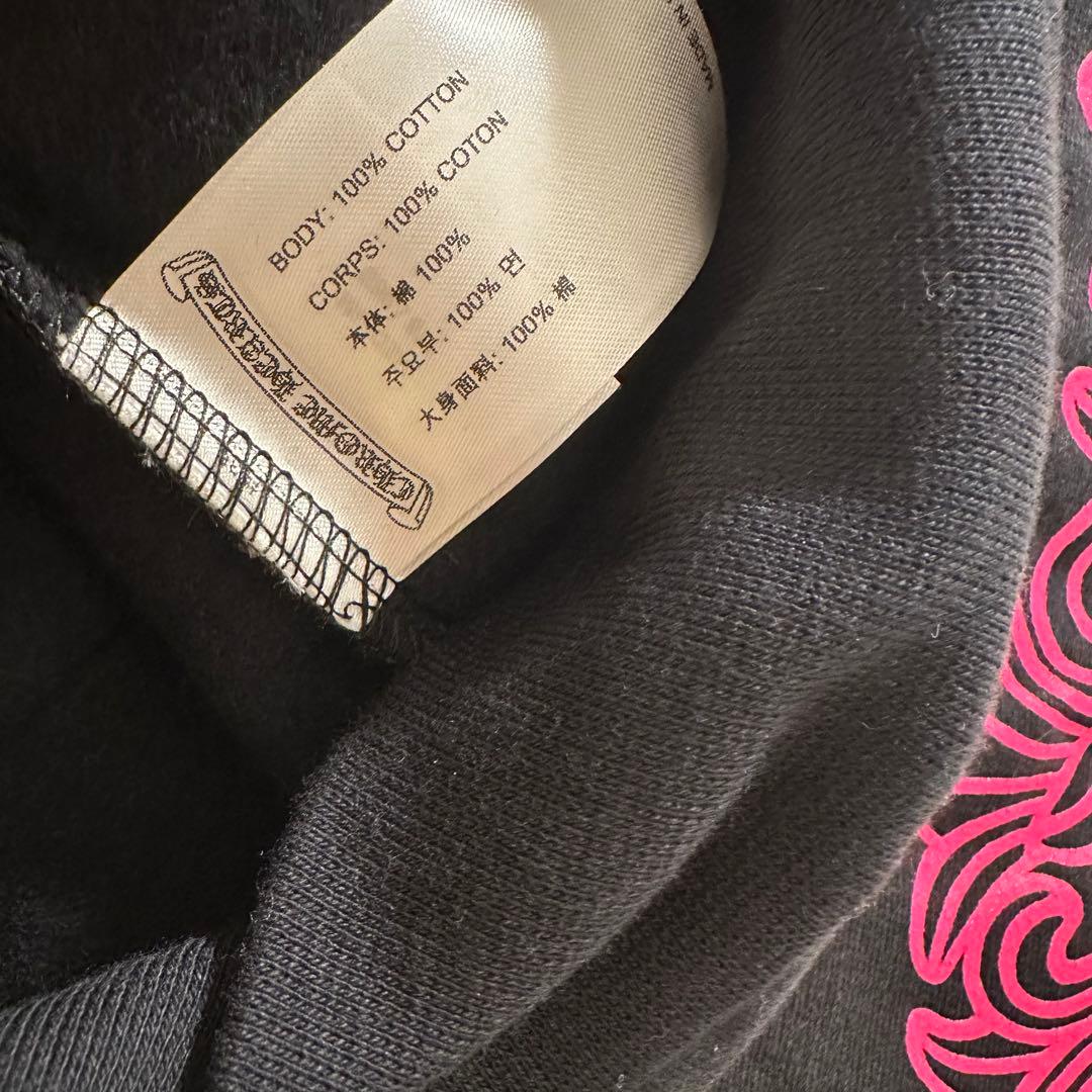 【新品正規品】CHROME HEARTS パーカー　M ピンク　ブラック