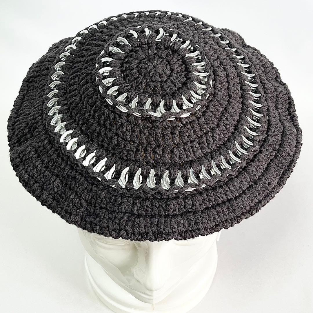 【新品】完売カラー GANNI 定価¥16215 メタルリング装飾コットンベレー