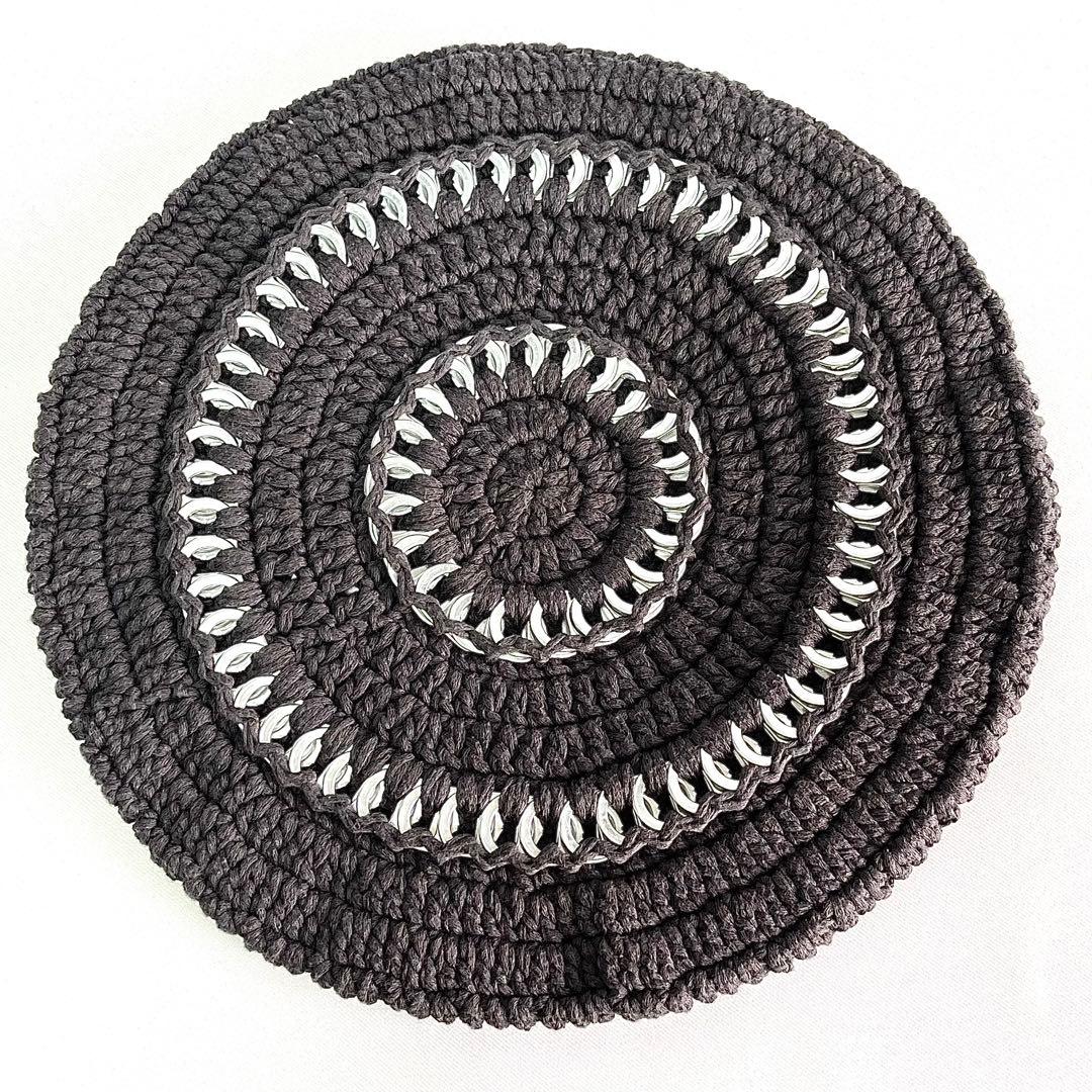 【新品】完売カラー GANNI 定価¥16215 メタルリング装飾コットンベレー