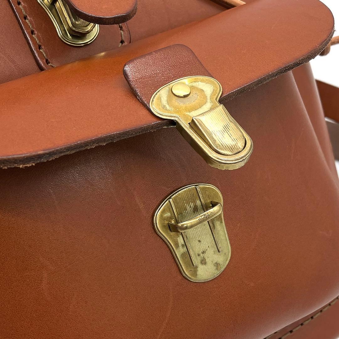 【HERZ】リュック　バックパック　レザー　ブラウン