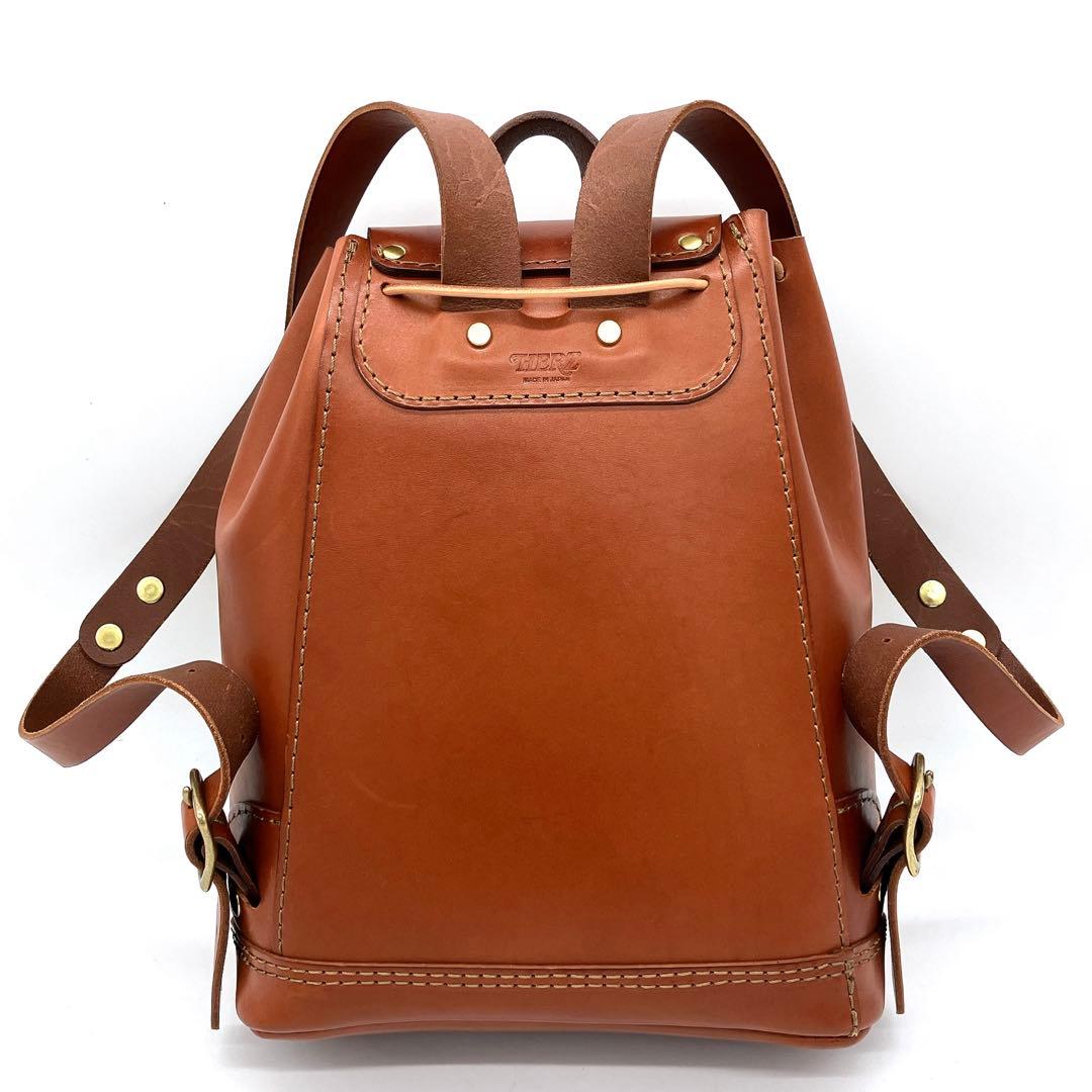 【HERZ】リュック　バックパック　レザー　ブラウン