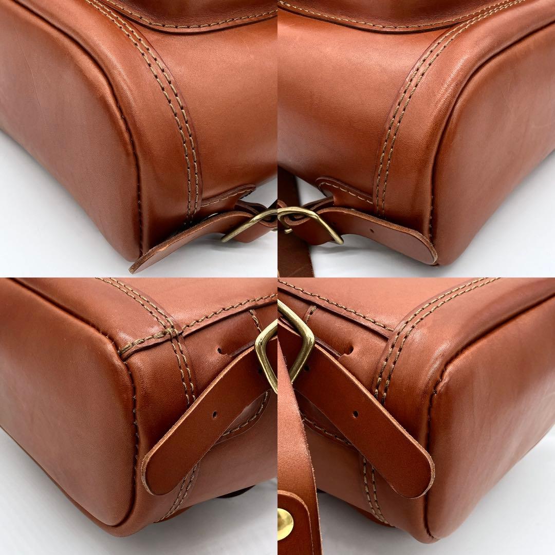 【HERZ】リュック　バックパック　レザー　ブラウン