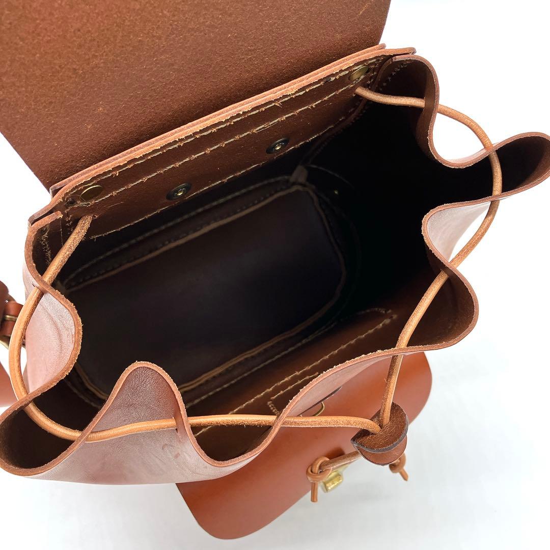 【HERZ】リュック　バックパック　レザー　ブラウン