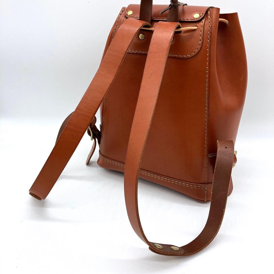 【HERZ】リュック　バックパック　レザー　ブラウン