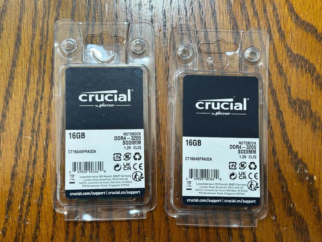 ぬ*郎様 crucial 8GB DDR4 SODIMM 3200MHz メモリ