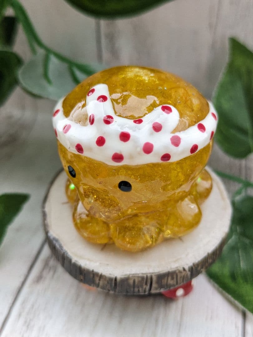 【めぐりん】まっきっきのたこちゃん形オルゴナイト☆他２点