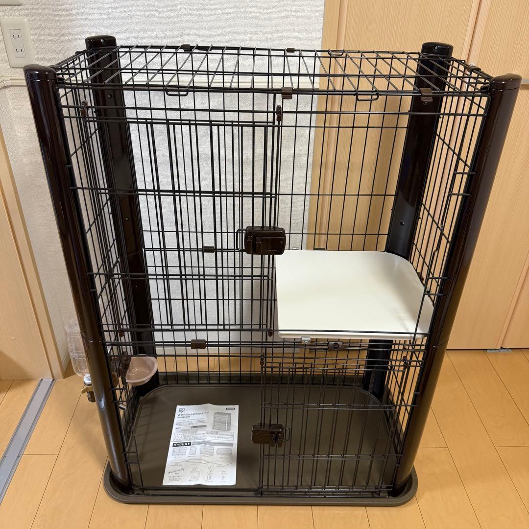 IRIS キャットケージ P-CSC-902 ブラウン　中古