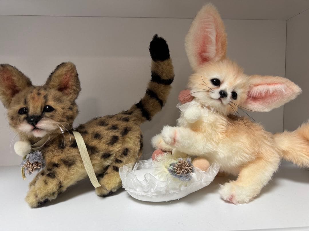 【最終価格】国内作家様作　ベビーフェネック、ベビーサーバルキャット2体セット