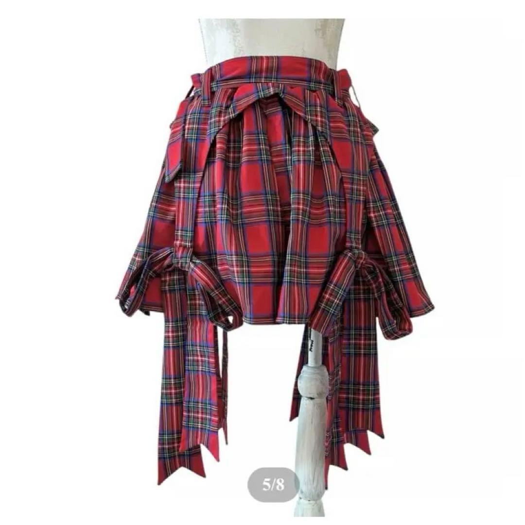 HEIHEI リボンガーター ショートパンツ RED