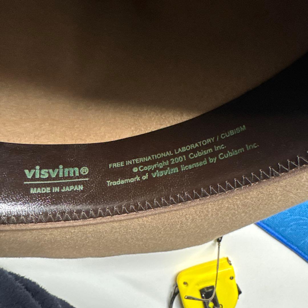 CISVIM ベージュ フェルトハット ブルーリボン