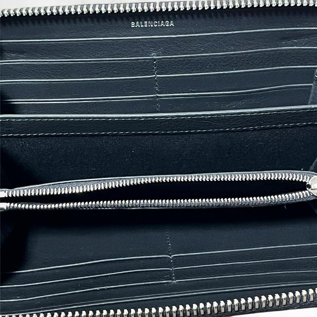 【美品】BALENCIAGA バレンシアガ 長財布 ブラック レザー