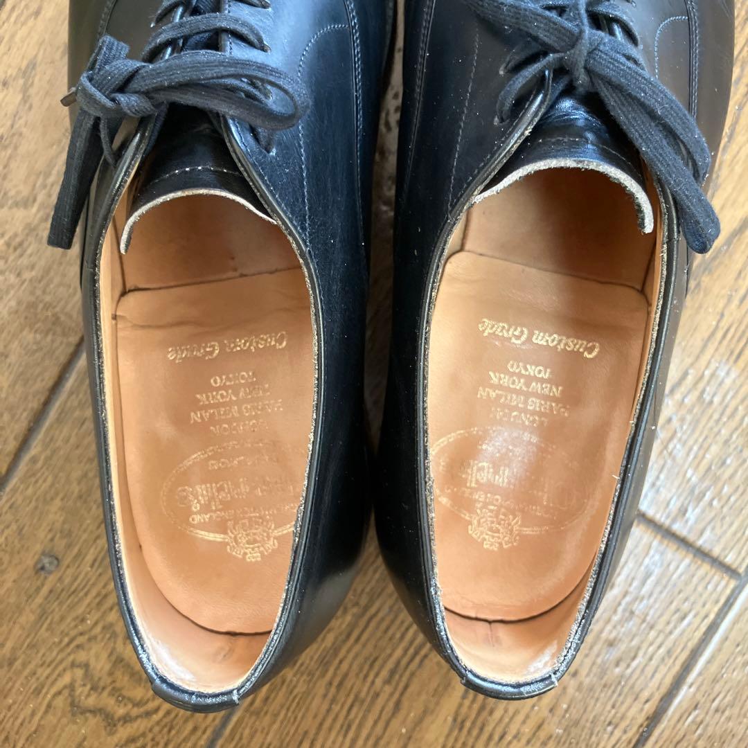 Church's黒 レザードレスシューズ ストレートチップ