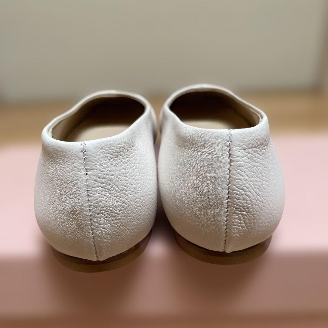 【新品】FABIO RUSCONI☆ スクエアトゥフラットパンプス 23.5cm