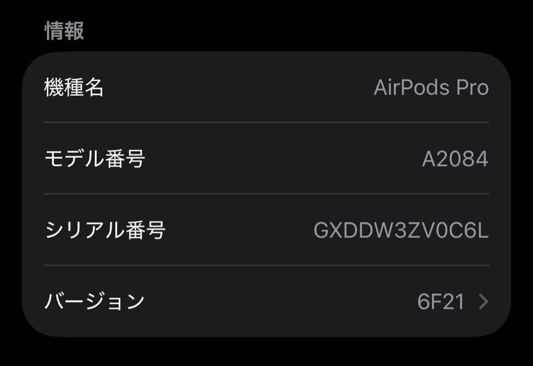 AirPods Pro (第1世代) 本体全て M.Lイヤーピース未使用