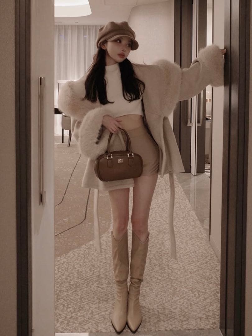 Darich♡ウエストベルトプリンセスラインコート　(BEG・FLサイズ)