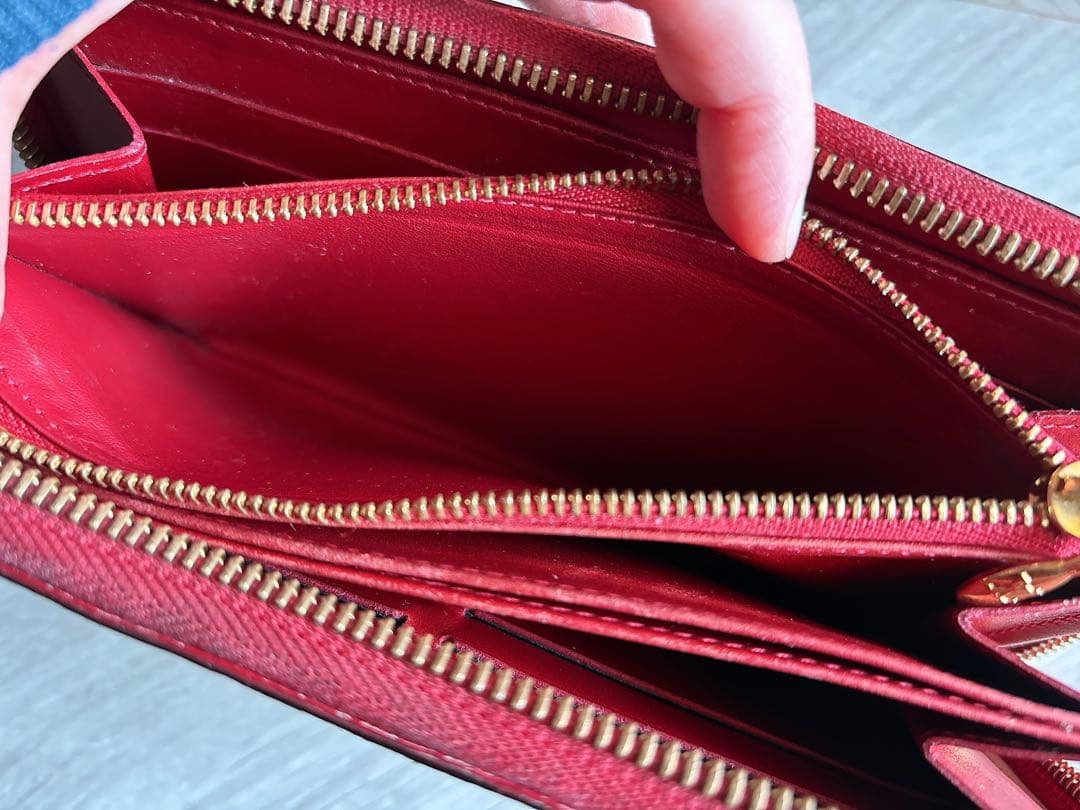 【美品】ルイヴィトン ヴェルニ ジッピーウォレット 長財布 ボルドー 赤 黒