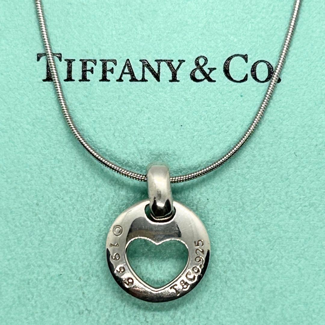 ✨美品✨ティファニー ピアスドハート ネックレス 社外ステンレススネークチェーン