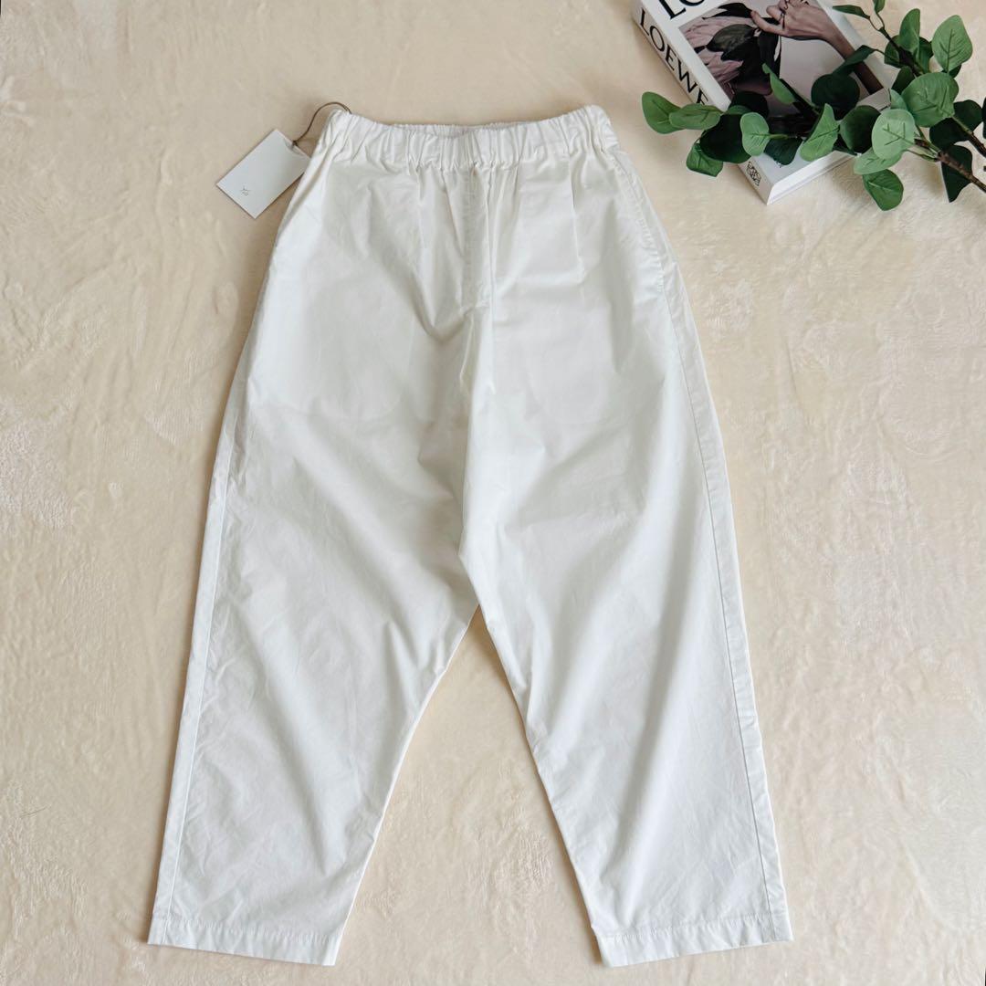 【美品】yoli ヨリ コットンテーパードパンツ ホワイト