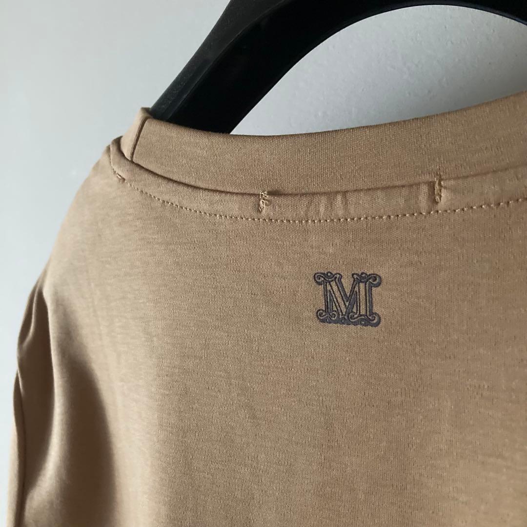 'Sマックスマーラ＊MINCIO MM1951 高密度ツヤ感Tシャツ＊キャメル